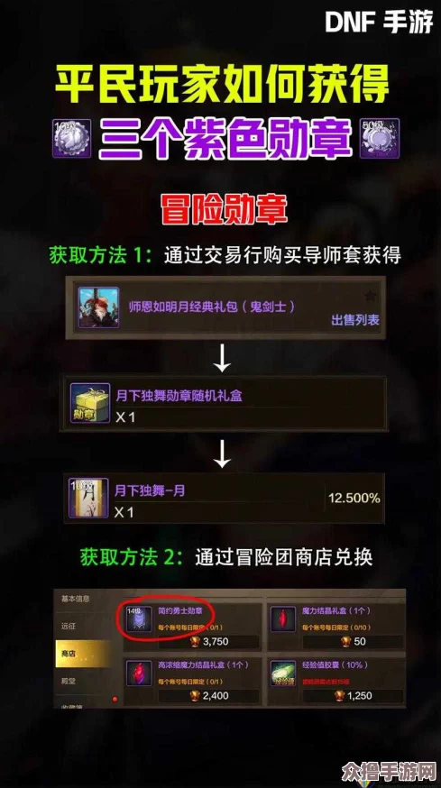 DNF手游公会勋章高效获取方法与全面指南详解